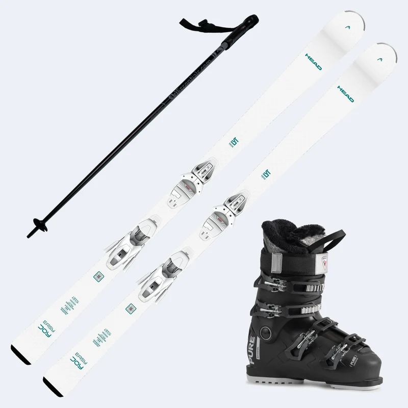 2027 Head Easy Joy Women's Skis with Rossignol Pure Comfort 60 Boots and Poles