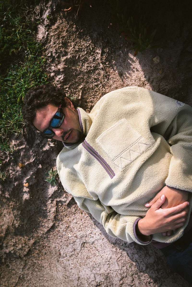 Trui O'Riginals Fleece met halve rits | Olive Blush