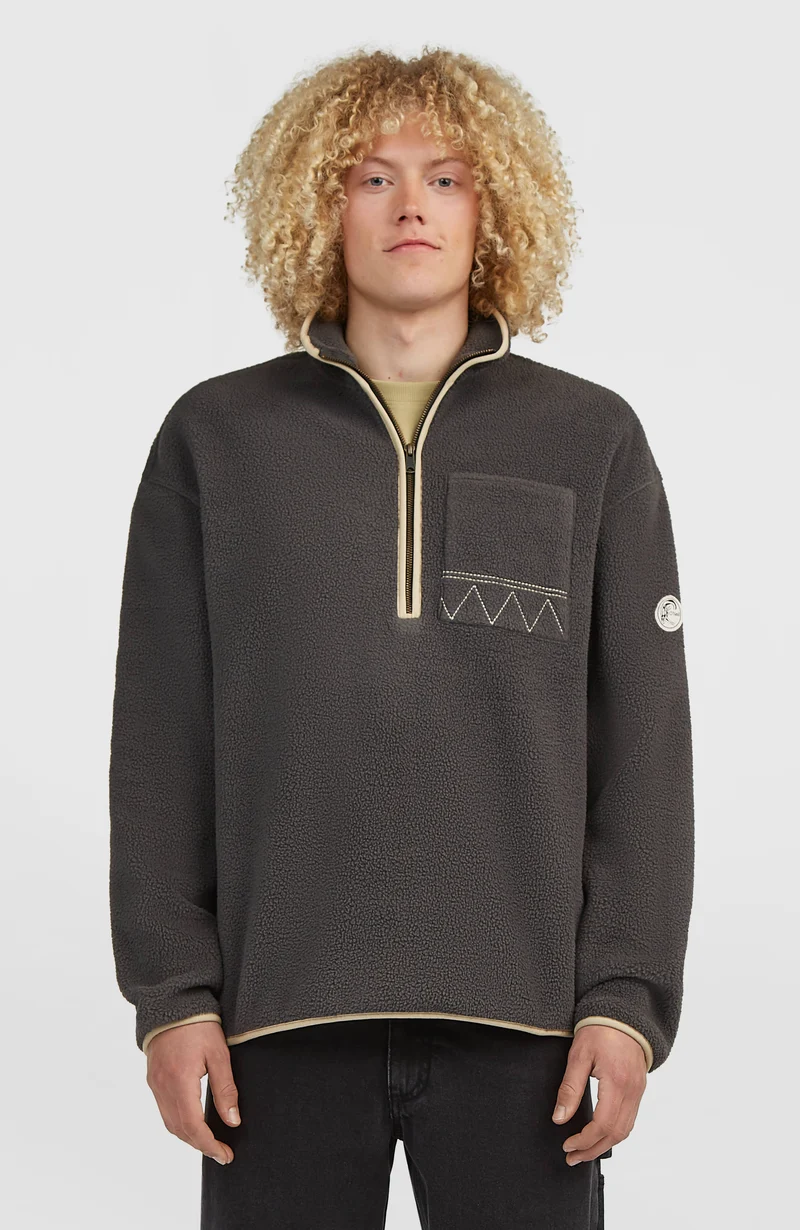 Trui O'Riginals Fleece met halve rits | Raven