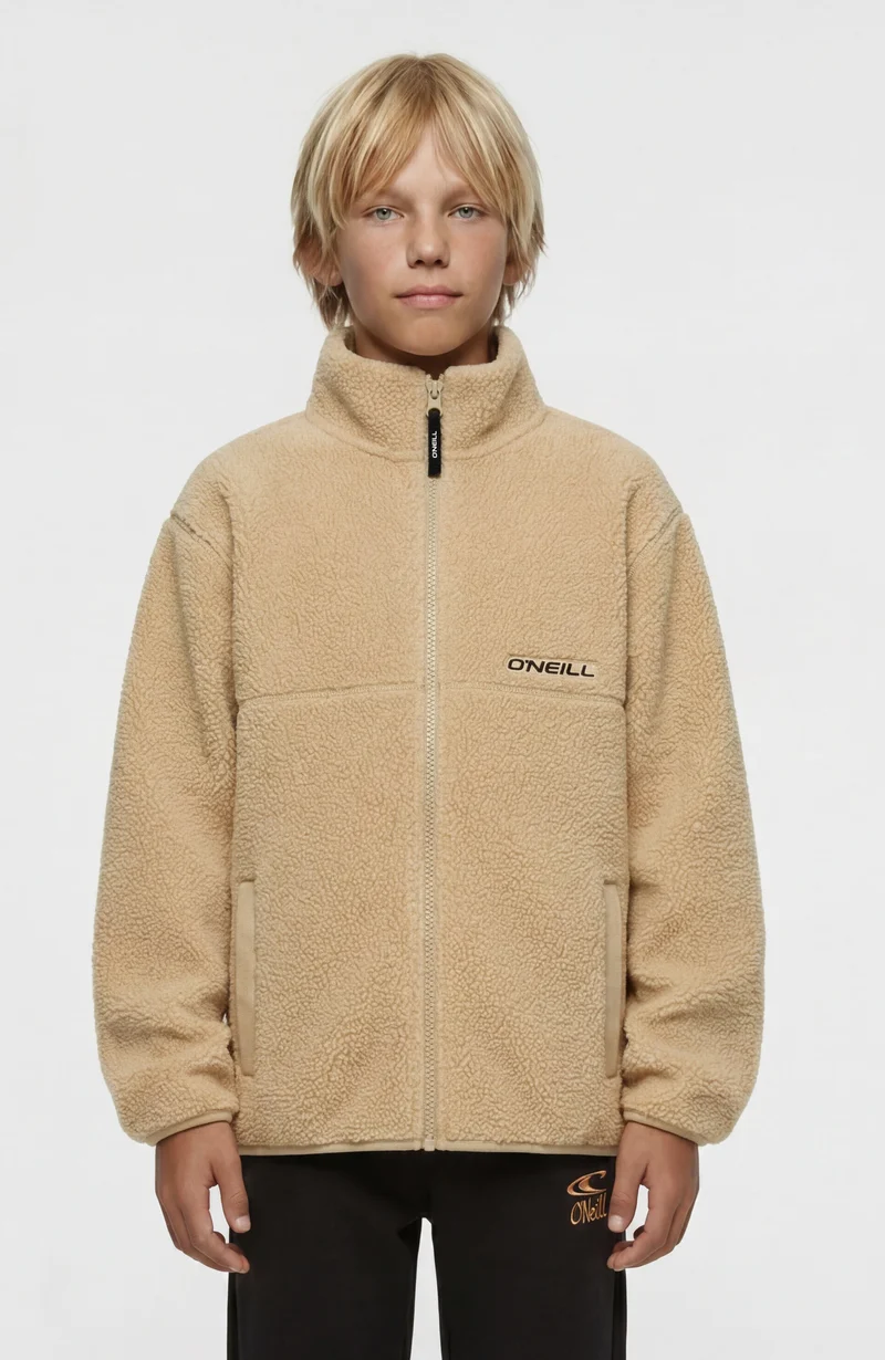 High-Pile fleecevest met volledige rits | Olive Blush