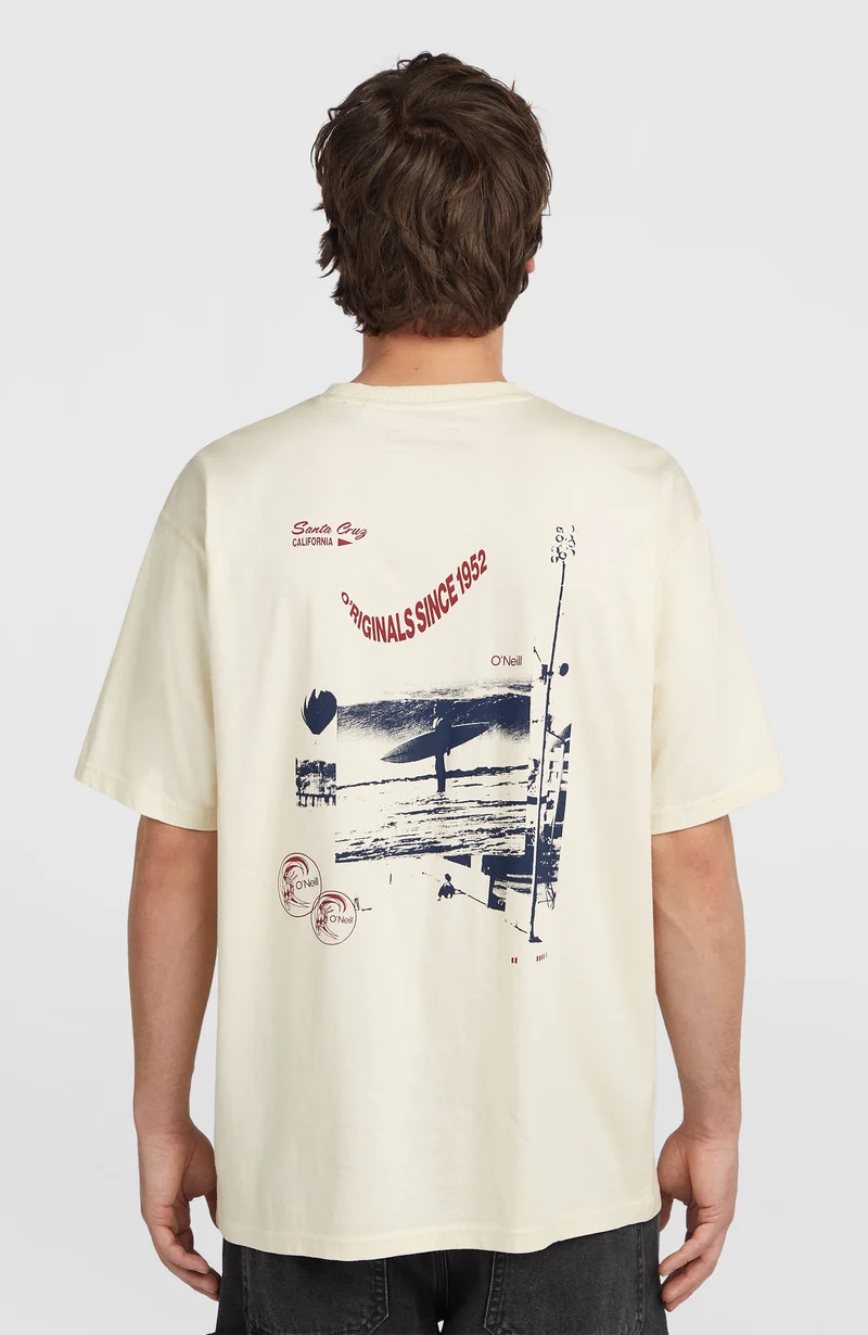 O'Riginals Retro Back-Print T-shirt | Linen White