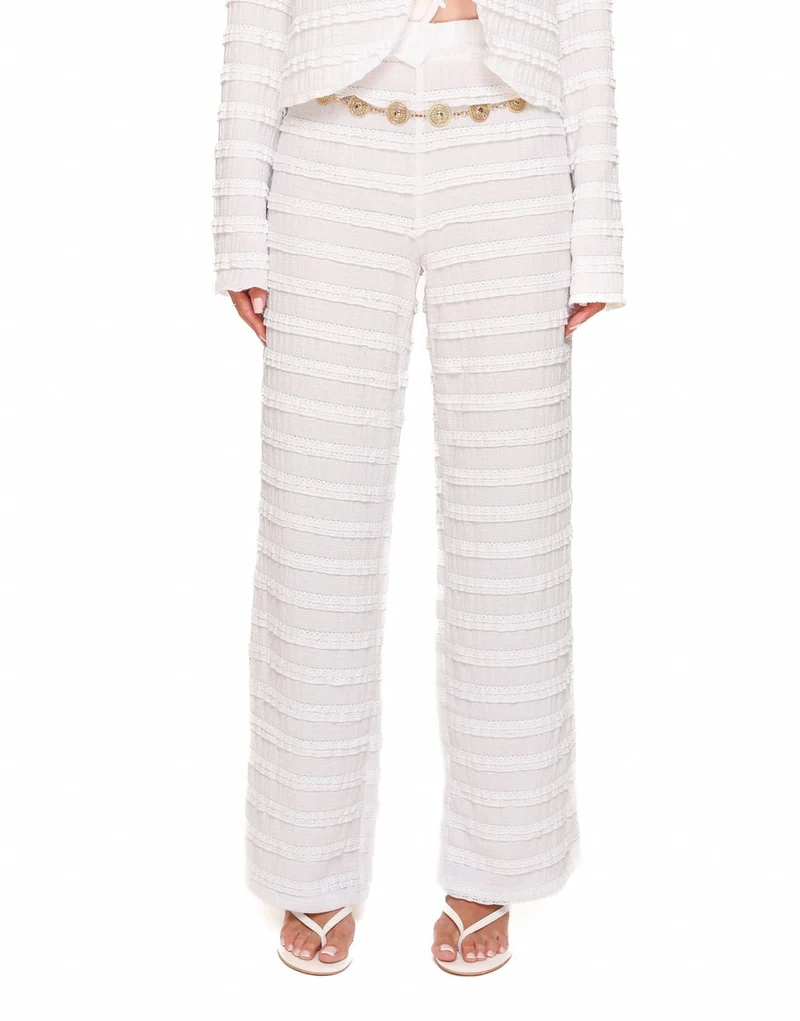 Witte Lange Detail - Broek