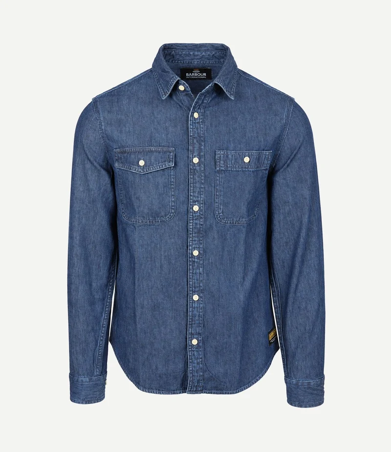 International dufton overhemd chambray indigo