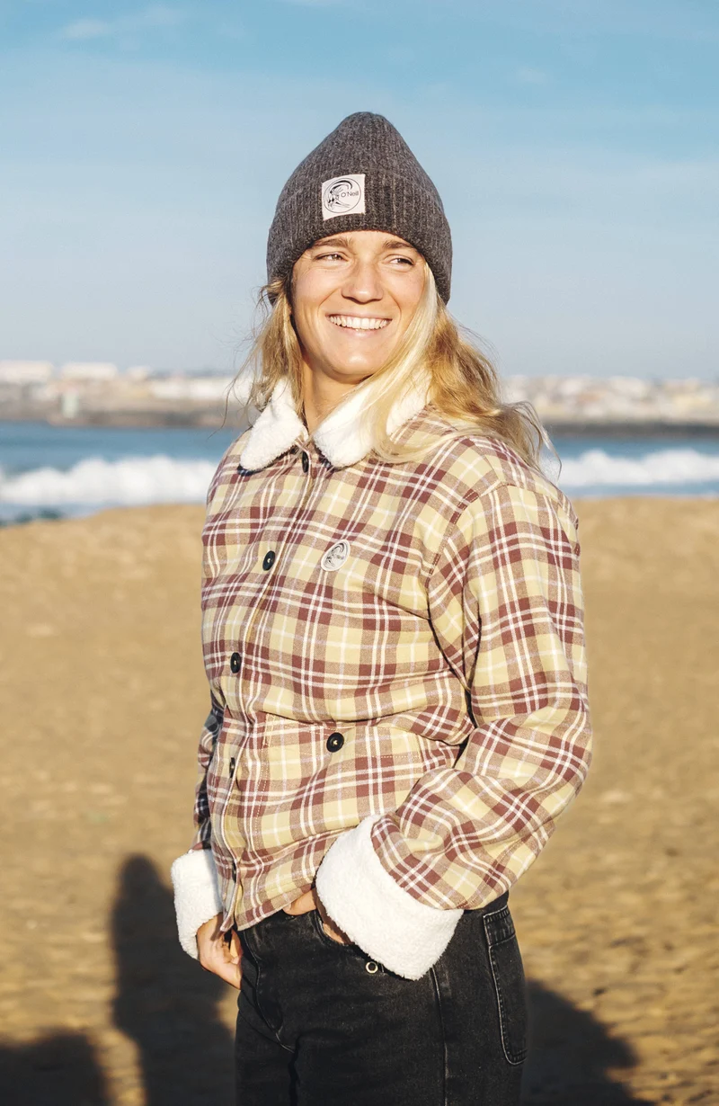 O'Riginals jas met fleecevoering | Beige Check Flannel