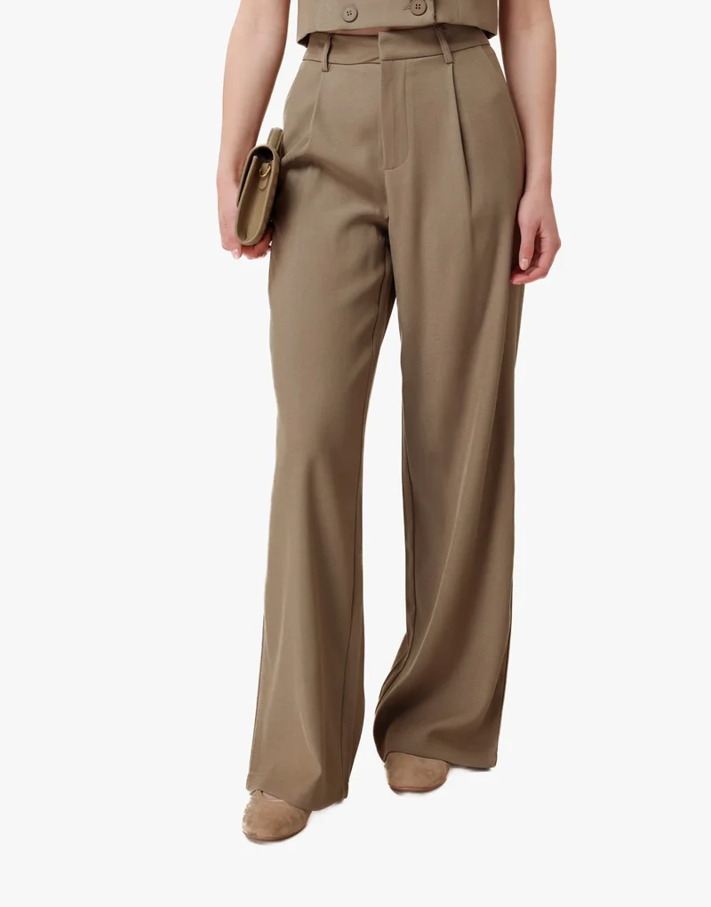 Khaki Zomerse Classic Wijde - Pantalon