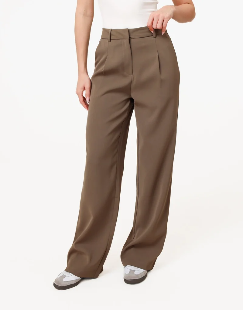 Khaki Luxe Rechte - Pantalon