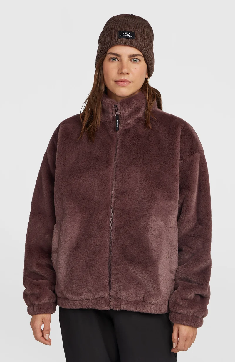 O'Neill Must-Have jas van imitatiebont met volledige rits | Purple Gray