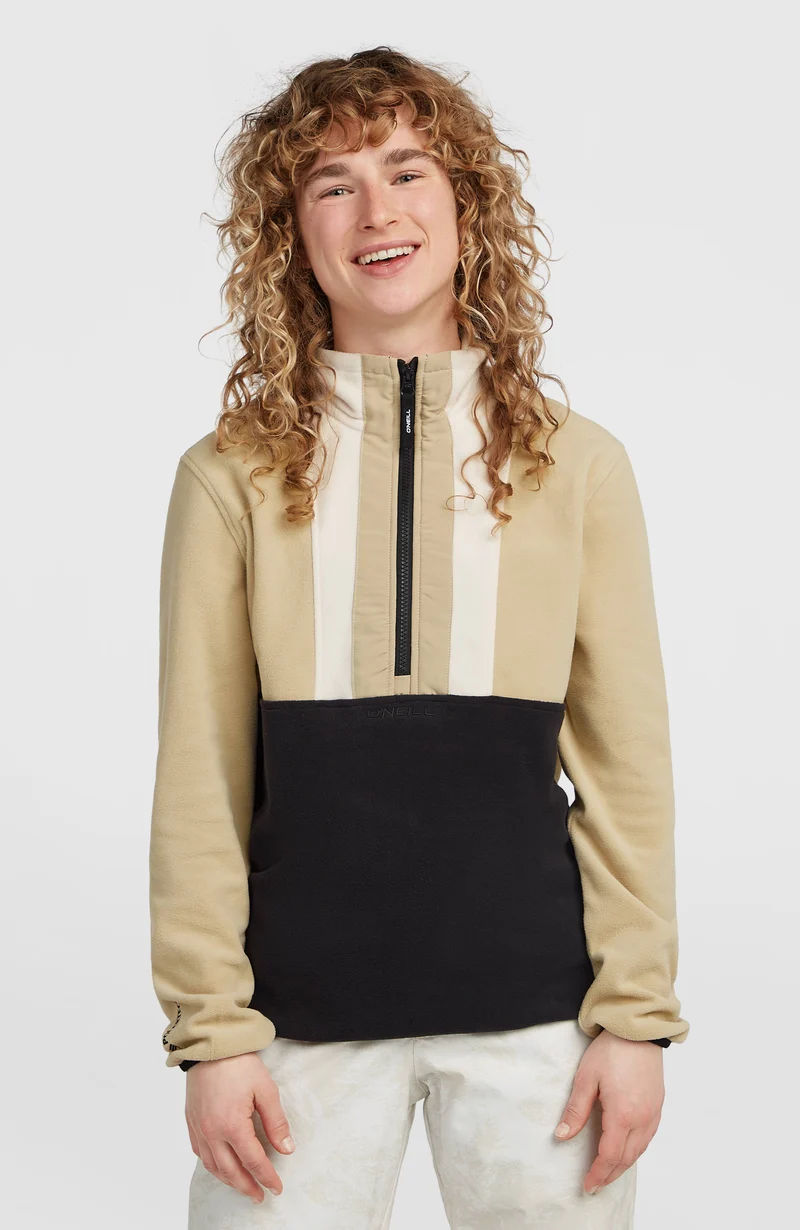 FWC'Cruz Triple Polartec® fleecetrui met halve rits | Olive Blush Colour Block