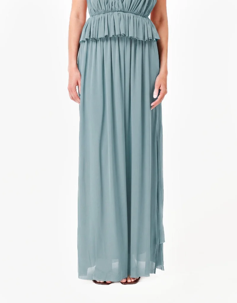 Lichtblauwe Lange Flowy - Rok