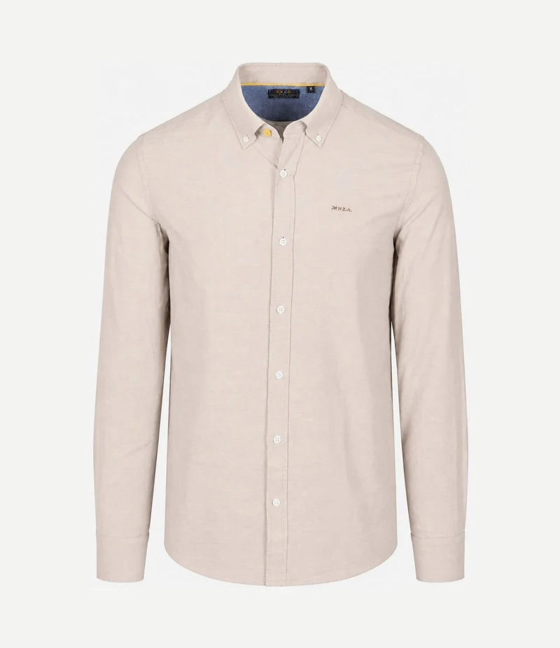 Overhemd bd barn twill zand