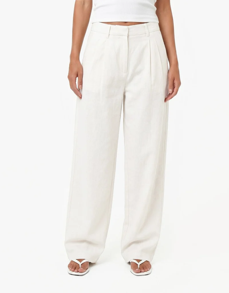 Off White Signature Linnen Blend Ballon - Pantalon