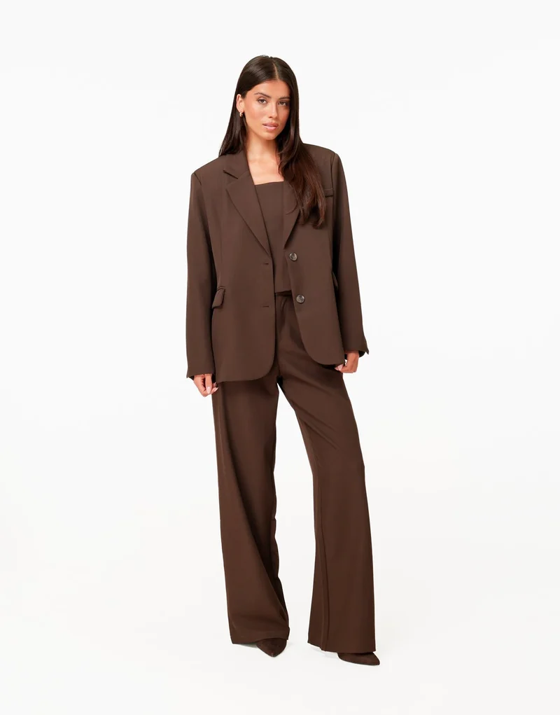 Donkerbruine Oversized Pasvorm Knoopjes - Set