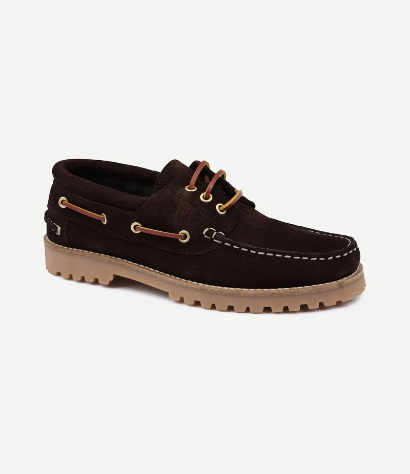 Bootschoenen suede bruin