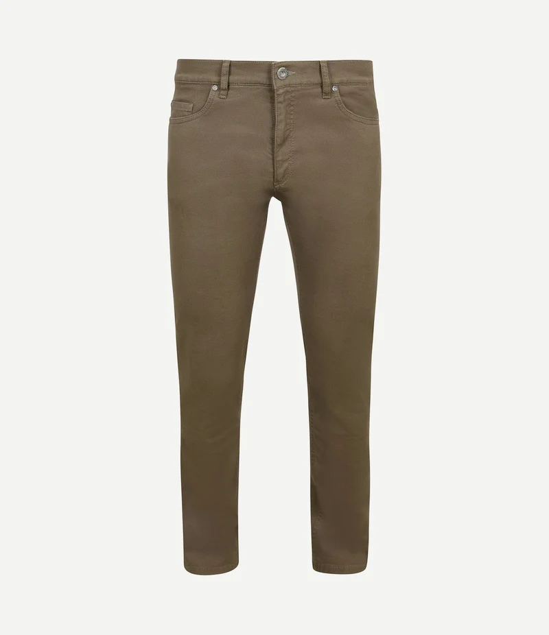 Broek 5-pocket johnson waffle kaki