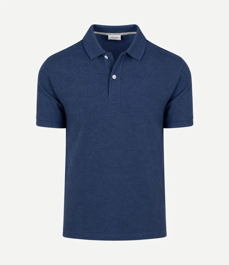 Piqué poloshirt melange indigo
