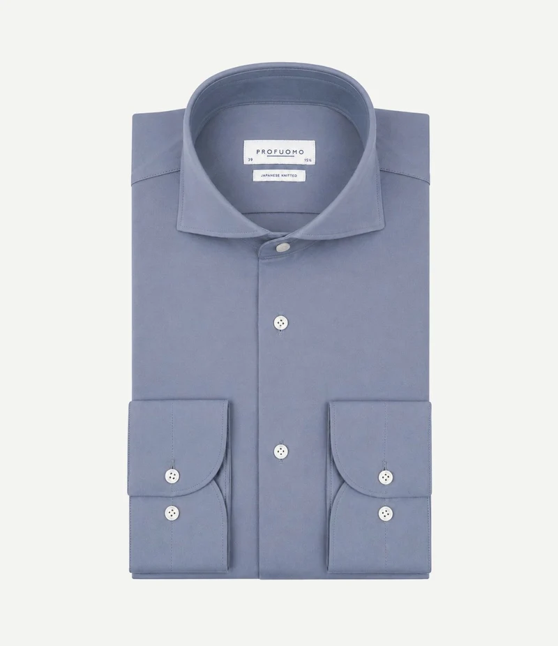 Japanese knitted overhemd indigo