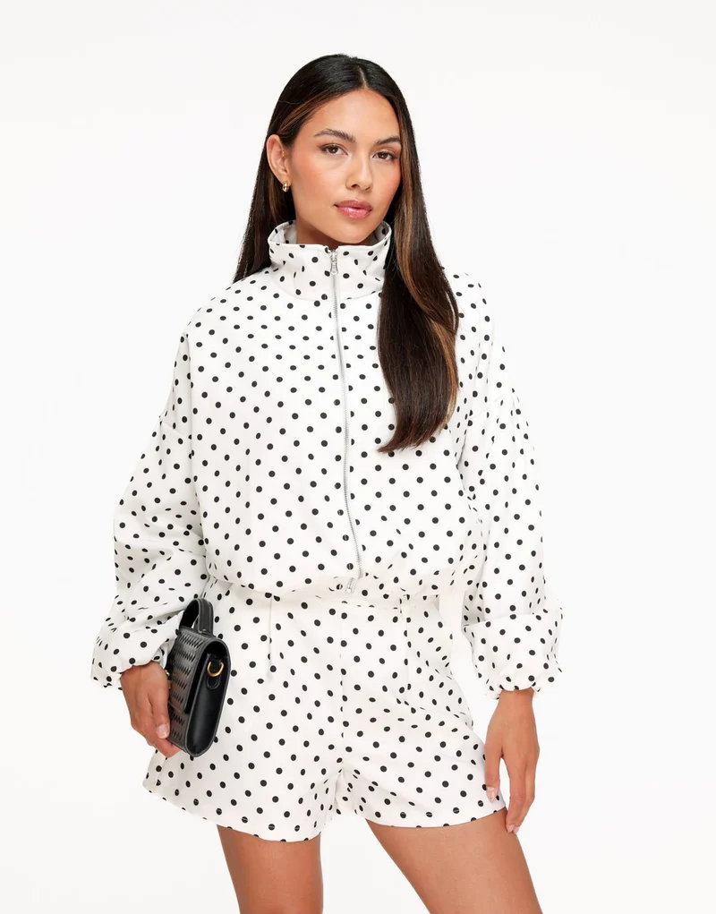 Witte Polkadot Oversized - Set