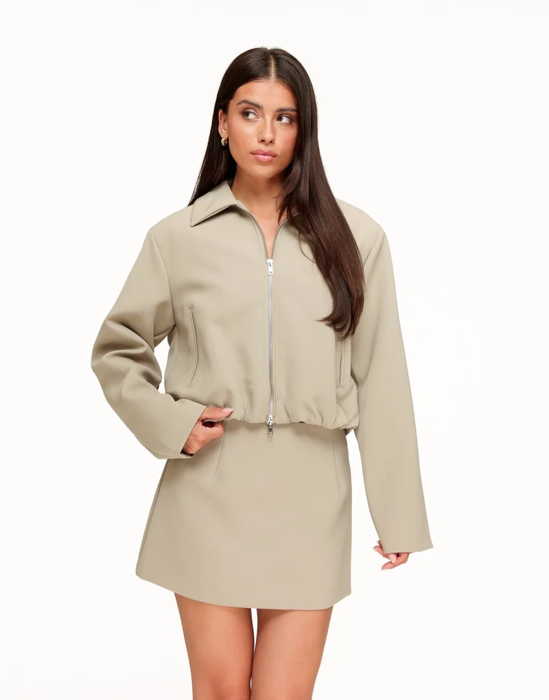 Taupe Premium Classic Lage Heup Skort - Set