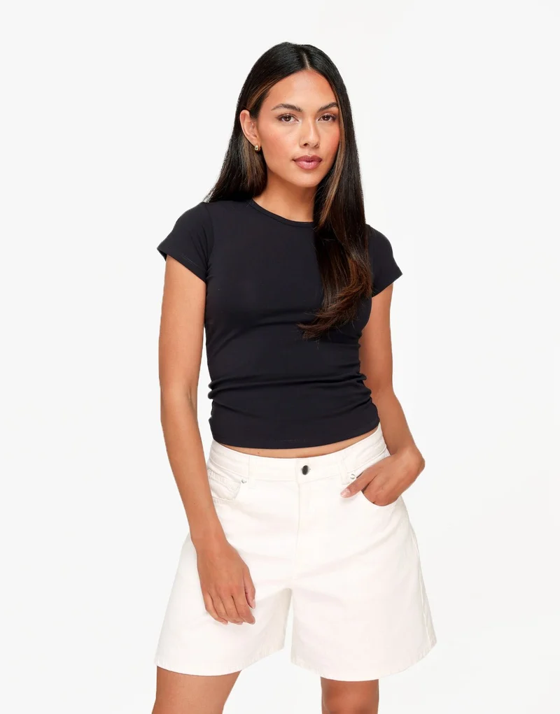 Zwarte O&K Achterkant Basic SS - Top