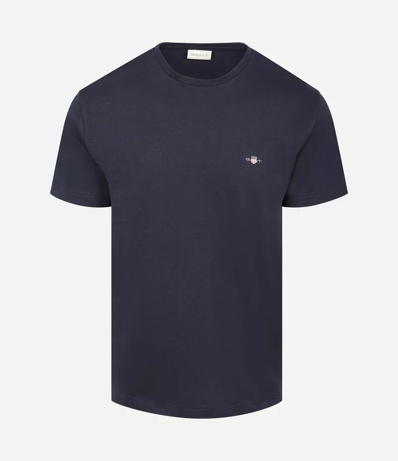 T-shirt shield small logo donkerblauw