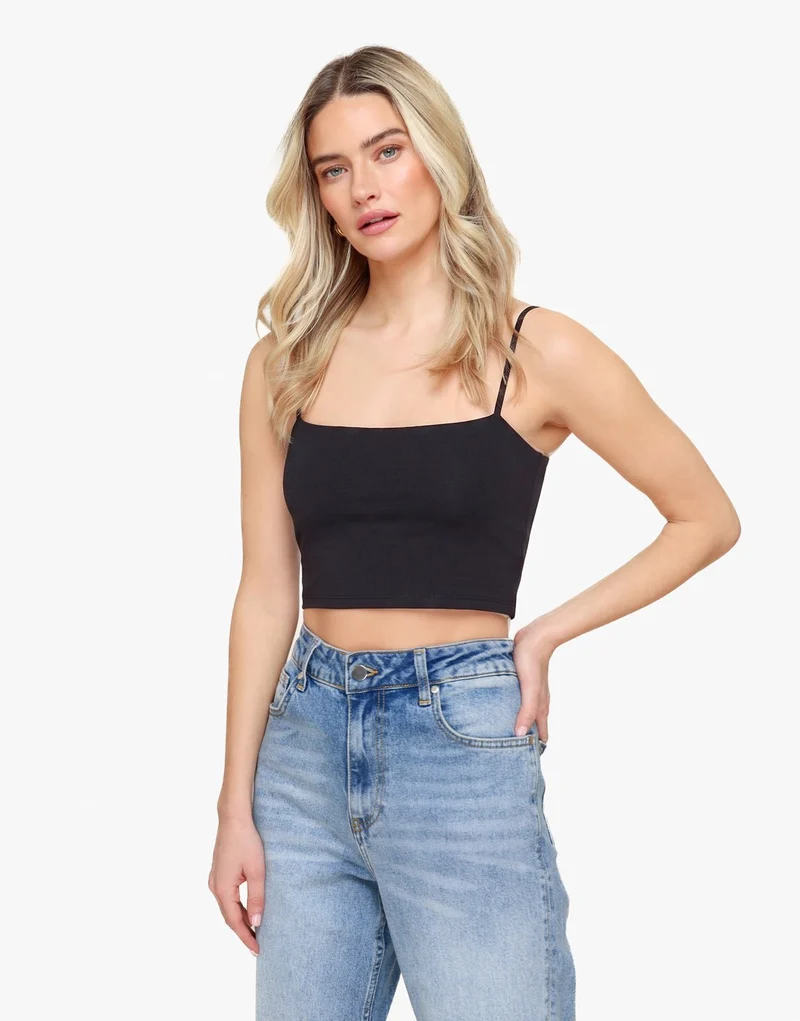 Zwarte Basic Bandeau - Top