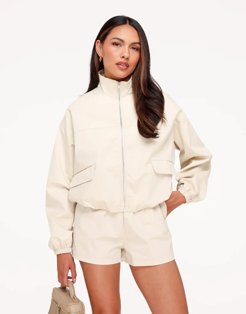 Beige Puffy Elastische Onderkant - Set