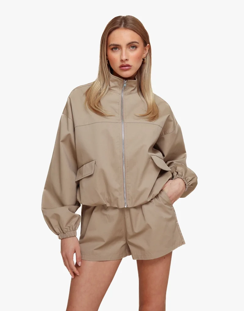 Donker Taupe Puffy Elastische Onderkant - Set