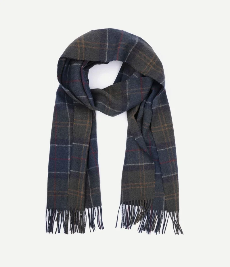 Sjaal braden wol classic tartan groen