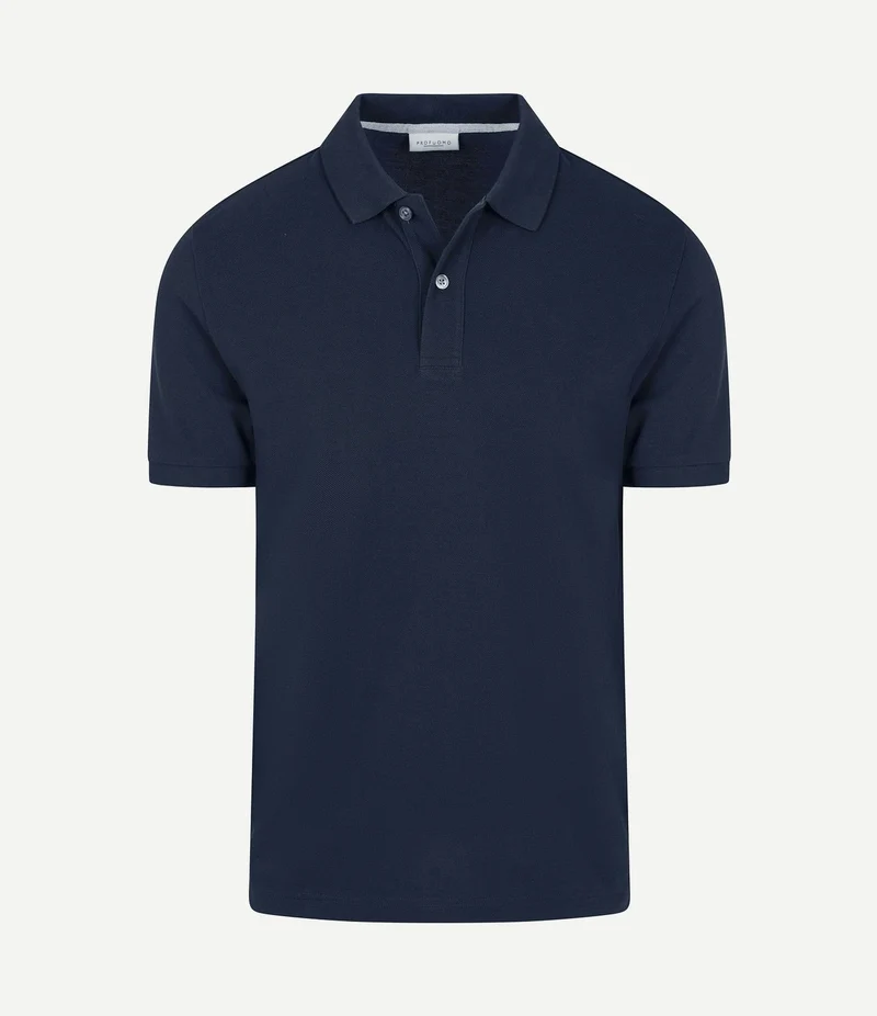 Piqué poloshirt donkerblauw