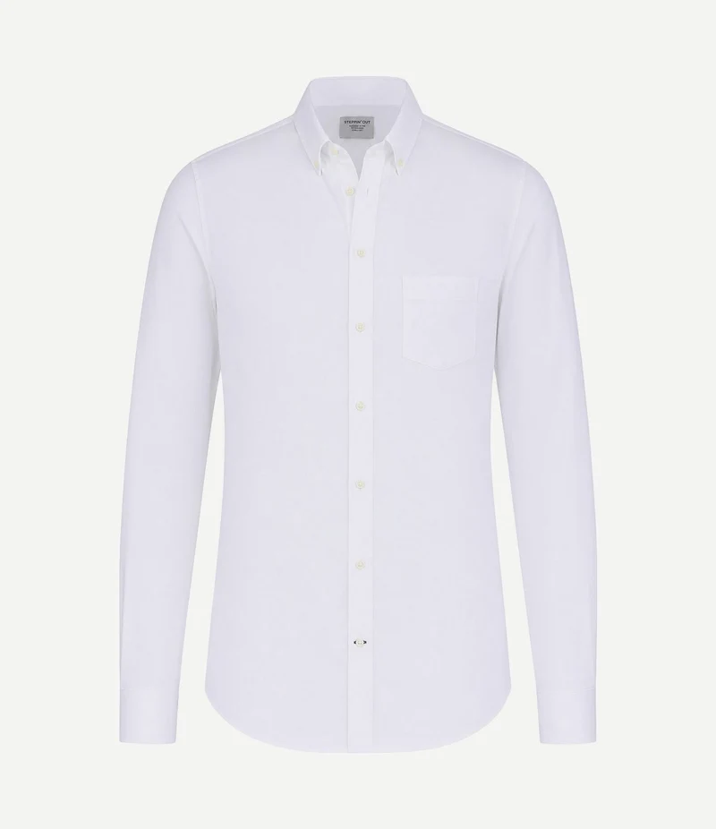 Extra long sleeves fine Oxford overhemd