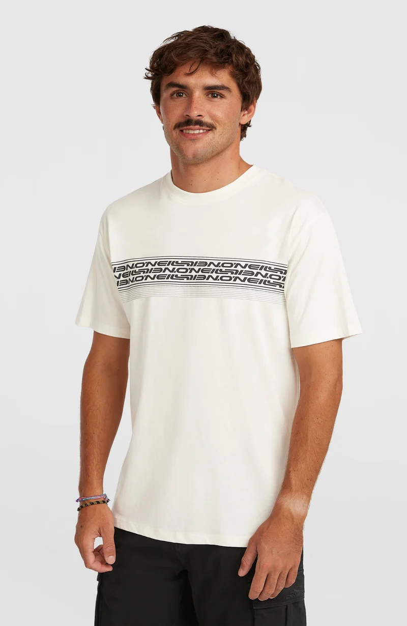O'Neill Logo Stripe T-shirt | Snow White