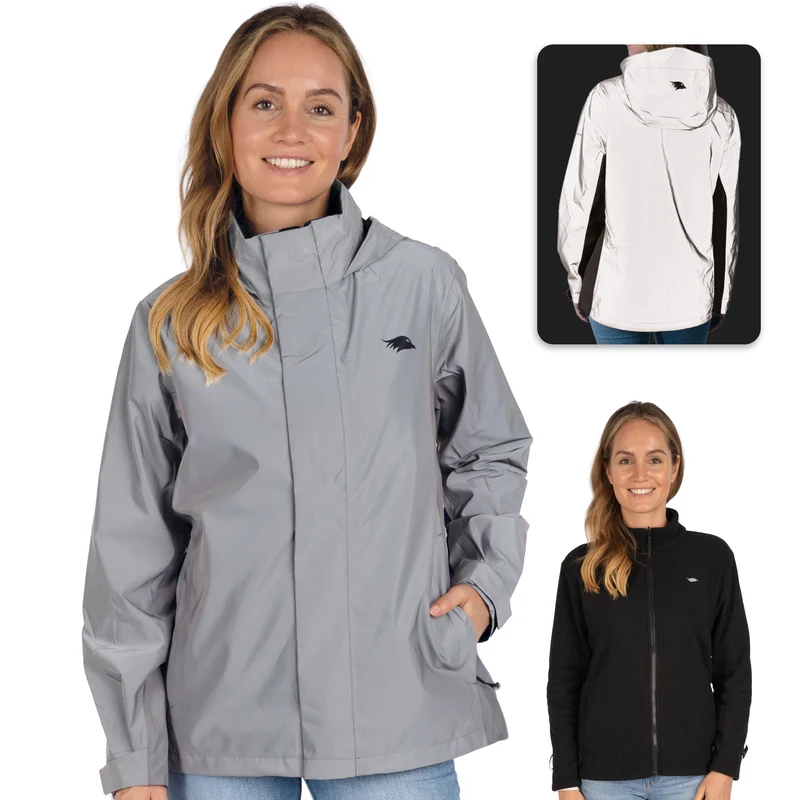 3in1 Smart Jacket Pro - Gecertificeerd veiligheidsjack, 100% reflecterend met inritsbaar fleece-inzetstuk
