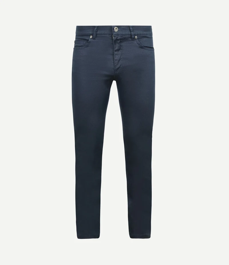 Broek bruno structured donkerblauw