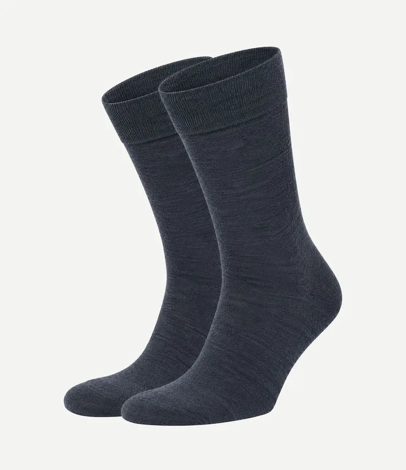 Merino sokken jeans blauw (2-pack)