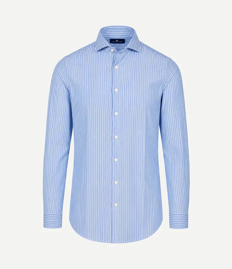 Oxford overhemd stripe blauw