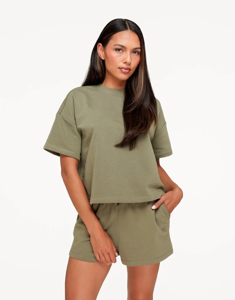 Khaki Wijde T-shirt The Sport Edit - Set