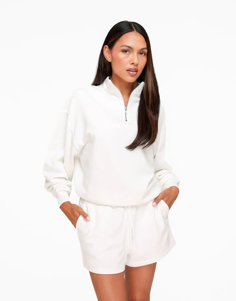 Creme Wijde Hoge Kraag The Sport Edit - Set