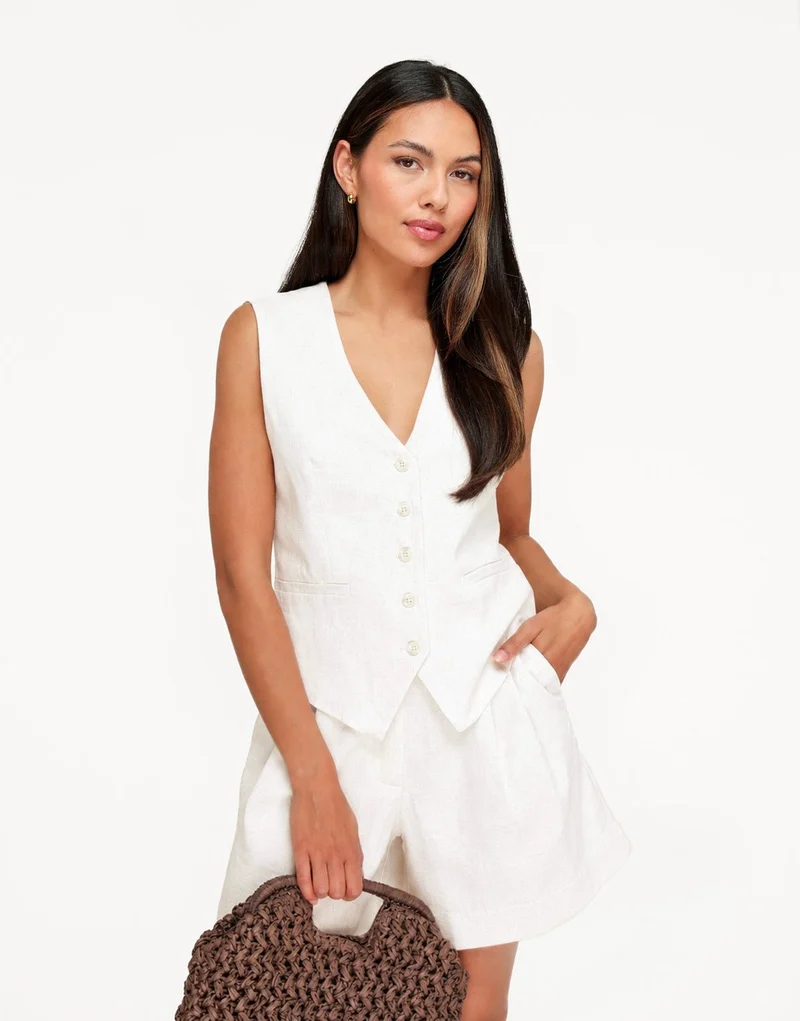 Off White Signature Linnen Blend - Gilet