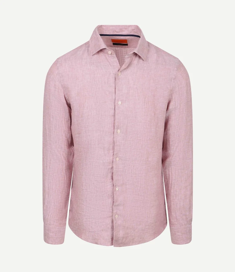 Overhemd linnen roze