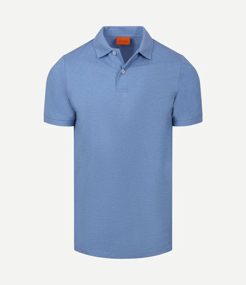 Polo mel pique mid blue