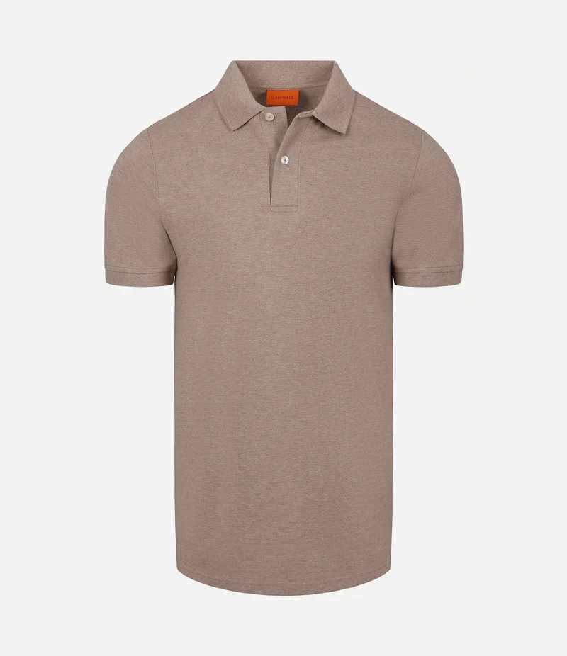 Poloshirt mel pique camel