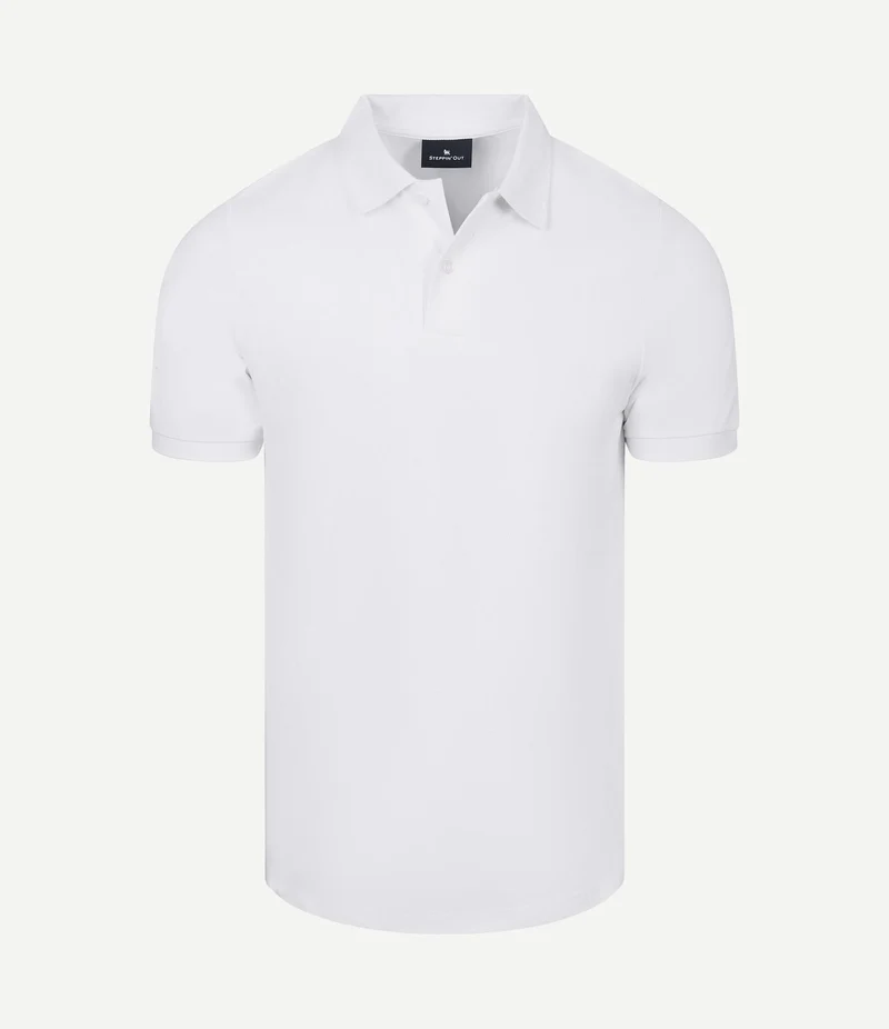 Polo piqué wit