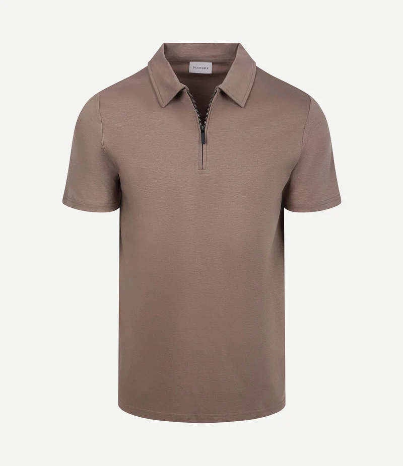 Poloshirt silky taupe