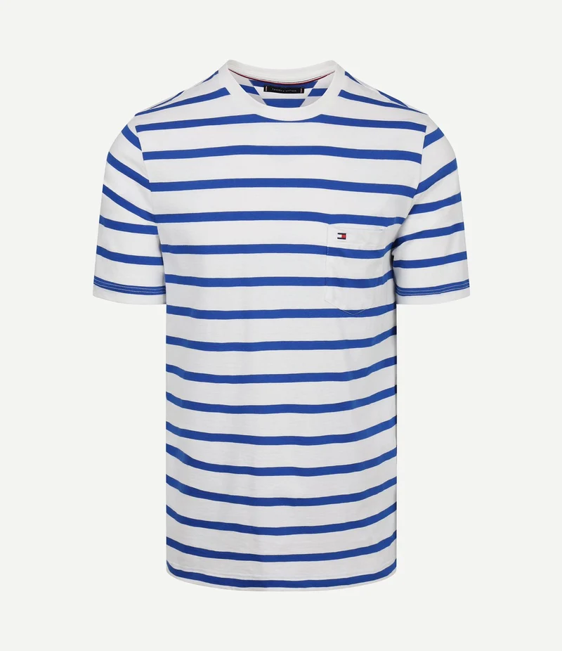 T-shirt streep blauw