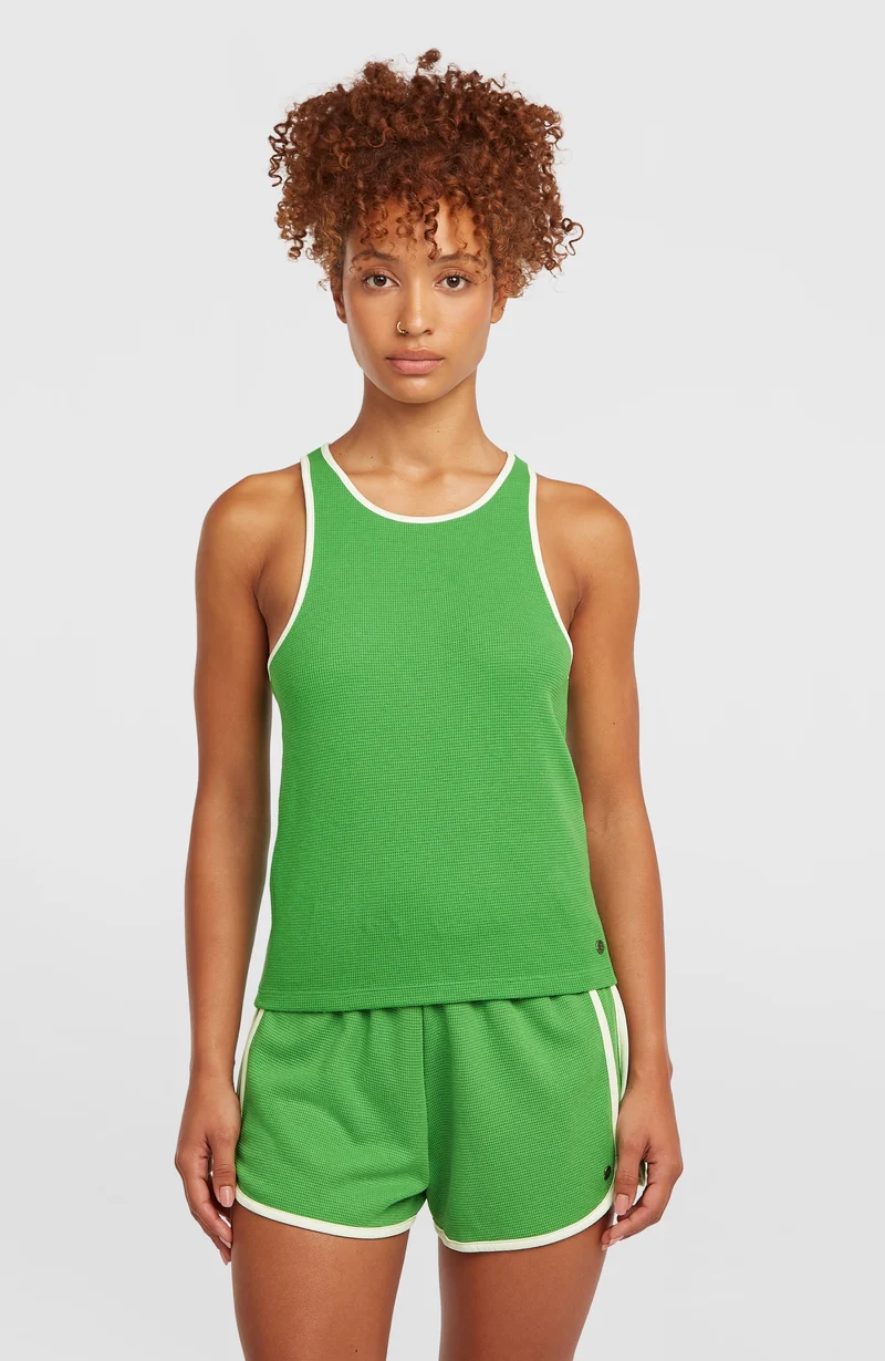 O'Riginals tanktop van gewafelde stof | Grass