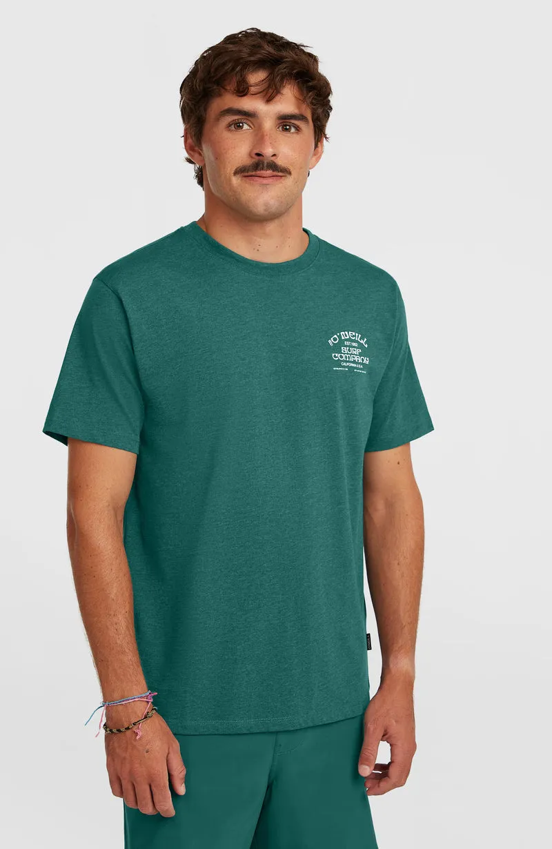 Melange Chest-Print T-shirt | Botanical Heat