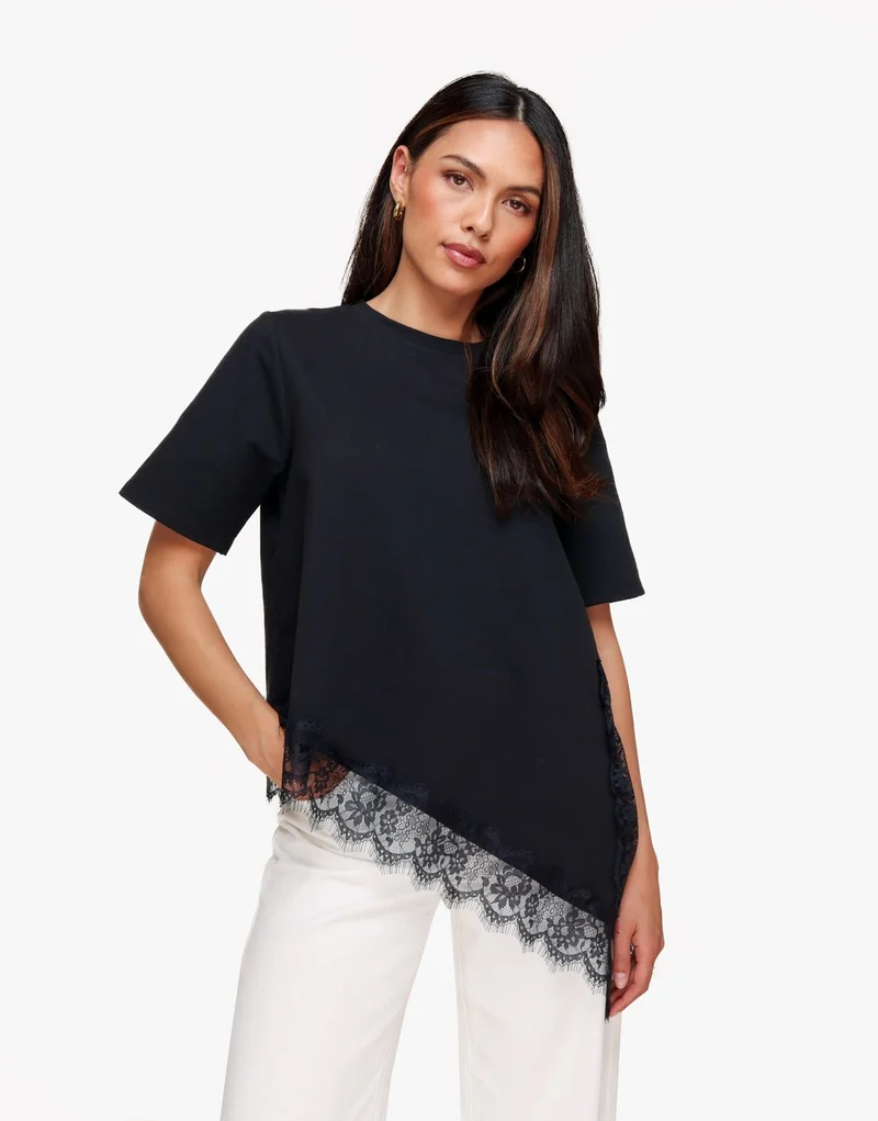 Zwarte Kanten SS - T-shirt