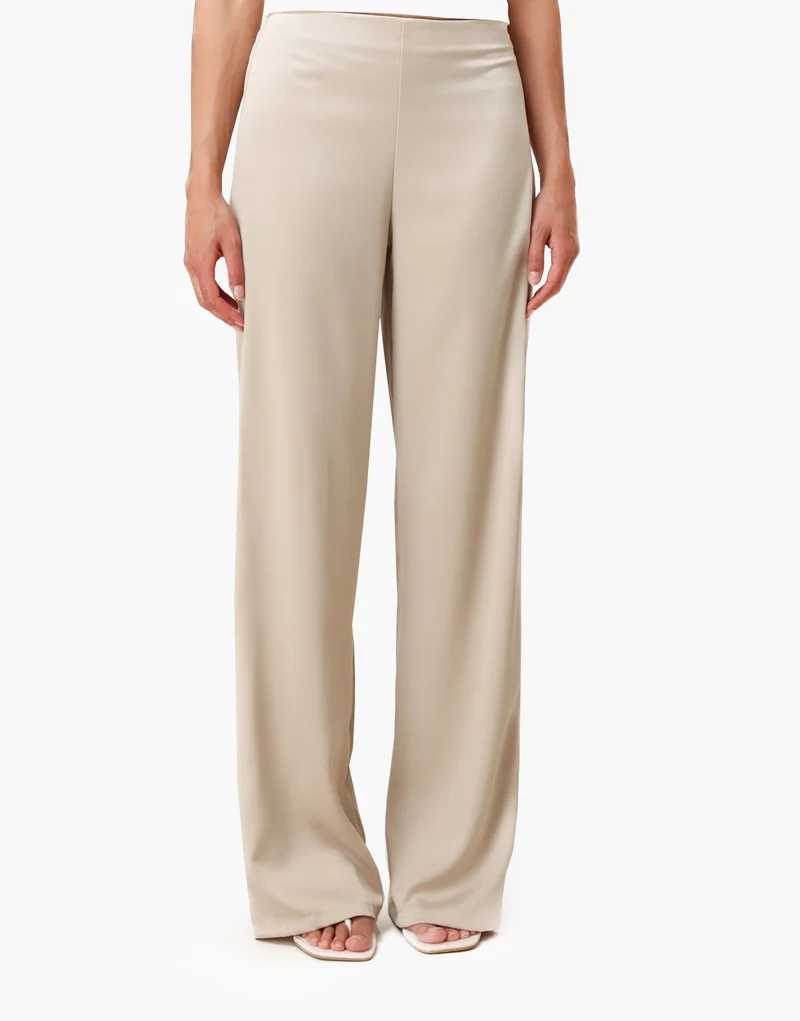 Beige Satijnen - Broek