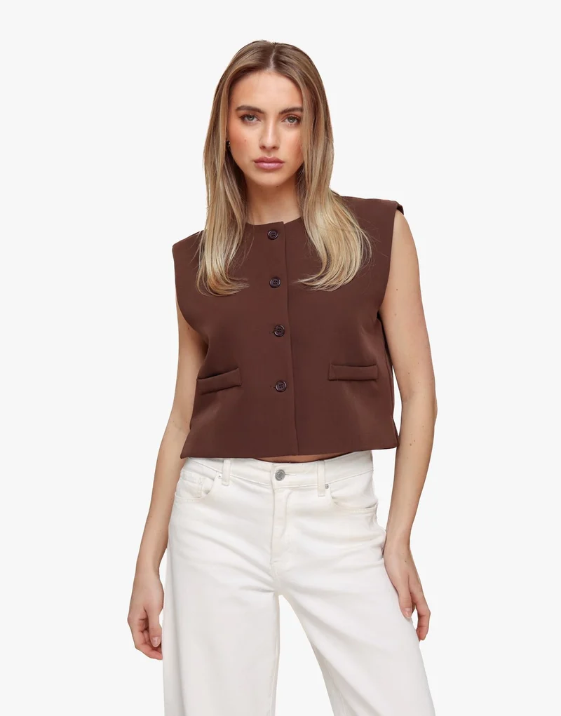 Bruine Edit Cropped - Gilet