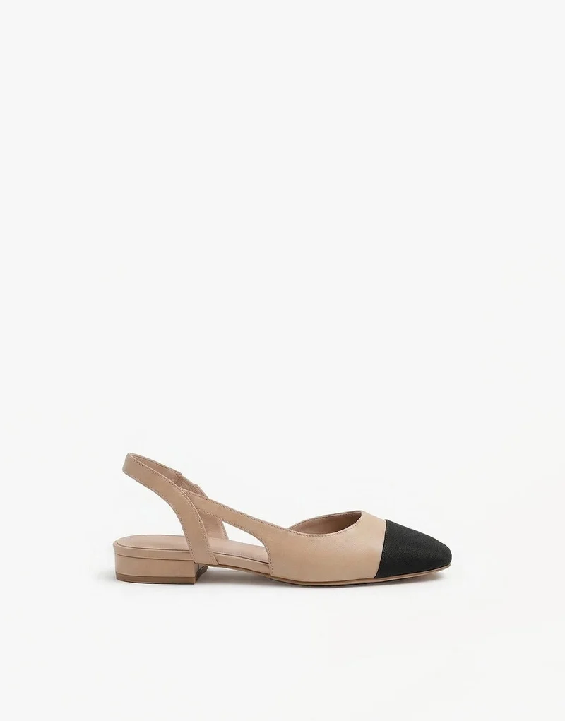 Beige Elegante Punt Ballerina's